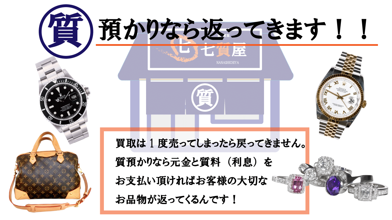 質預かりなら返ってきます